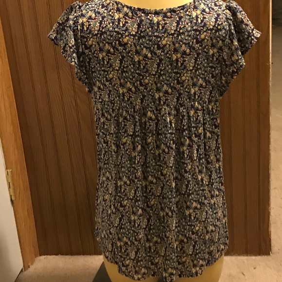 Maurices  navy blue/yellow/pink Top - Picture 3 of 6
